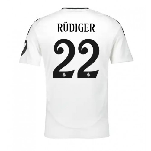 Pánský Fotbalový dres Real Madrid Antonio Rudiger #22 2024-25 Domácí Krátký Rukáv